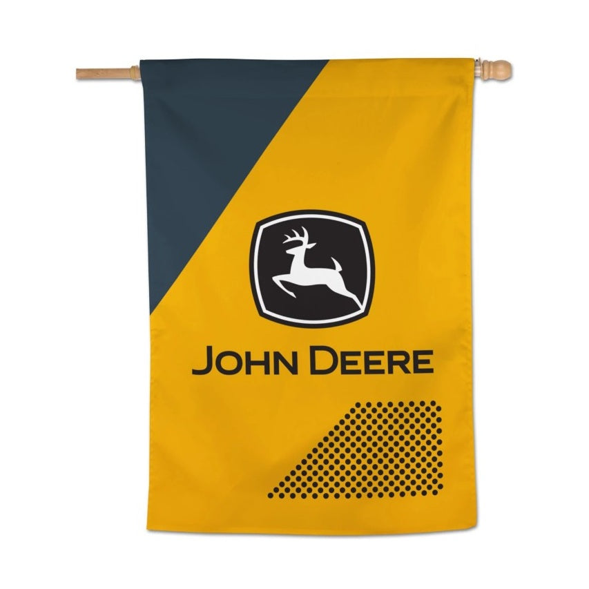 John Deere Construction Logo Yellow Vertical Banner Flag