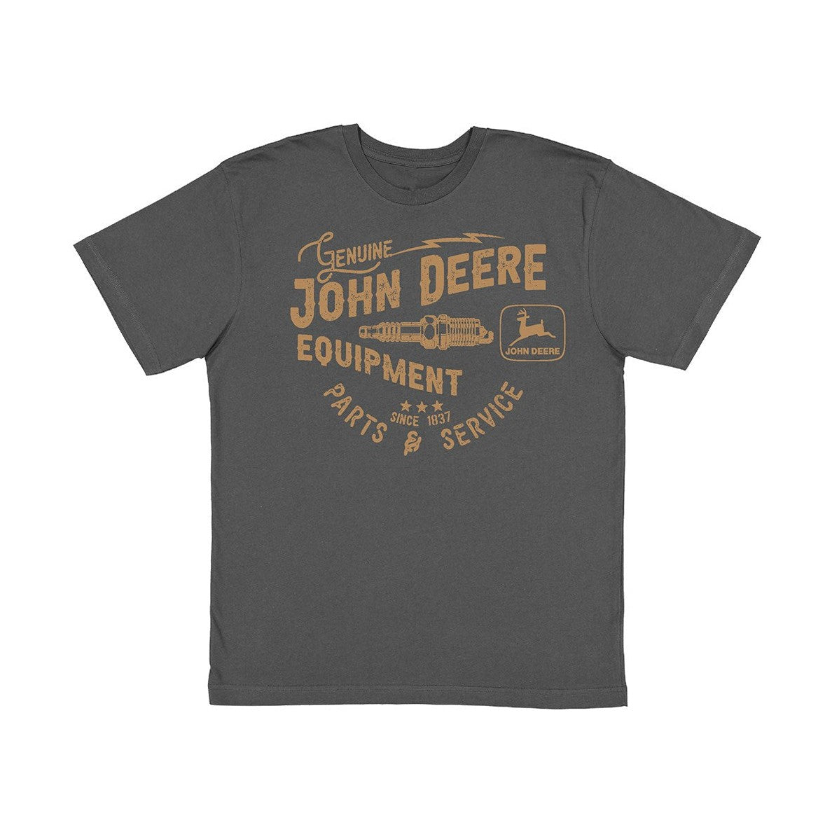 John Deere Men's Genuine Equipment Charcoal Tee