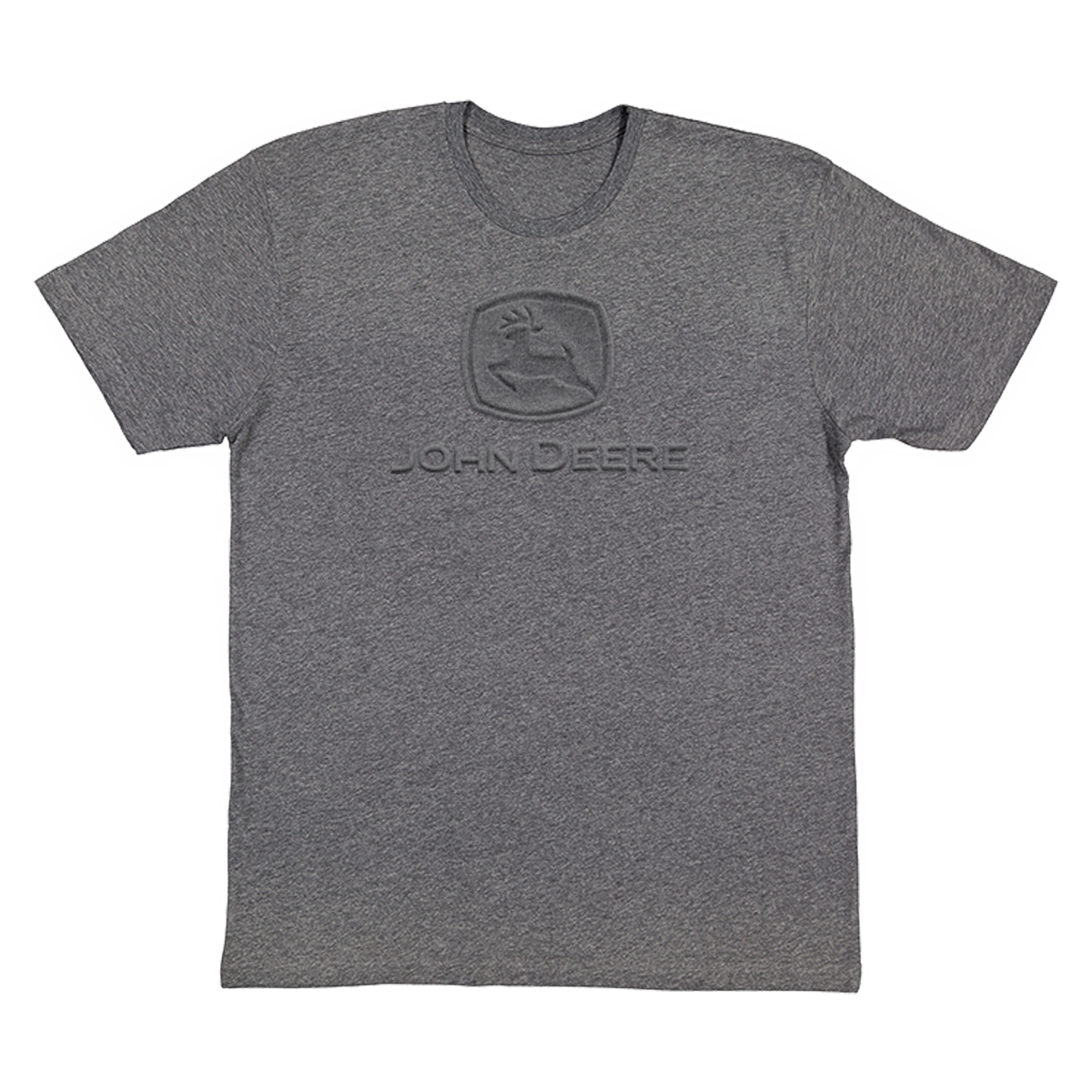 John Deere Men's Charcoal Embossed Logo Tee - RDO Equipment