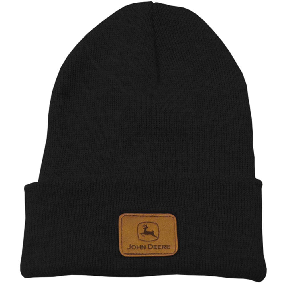 John Deere Black Cuff Knit Beanie - RDO Equipment
