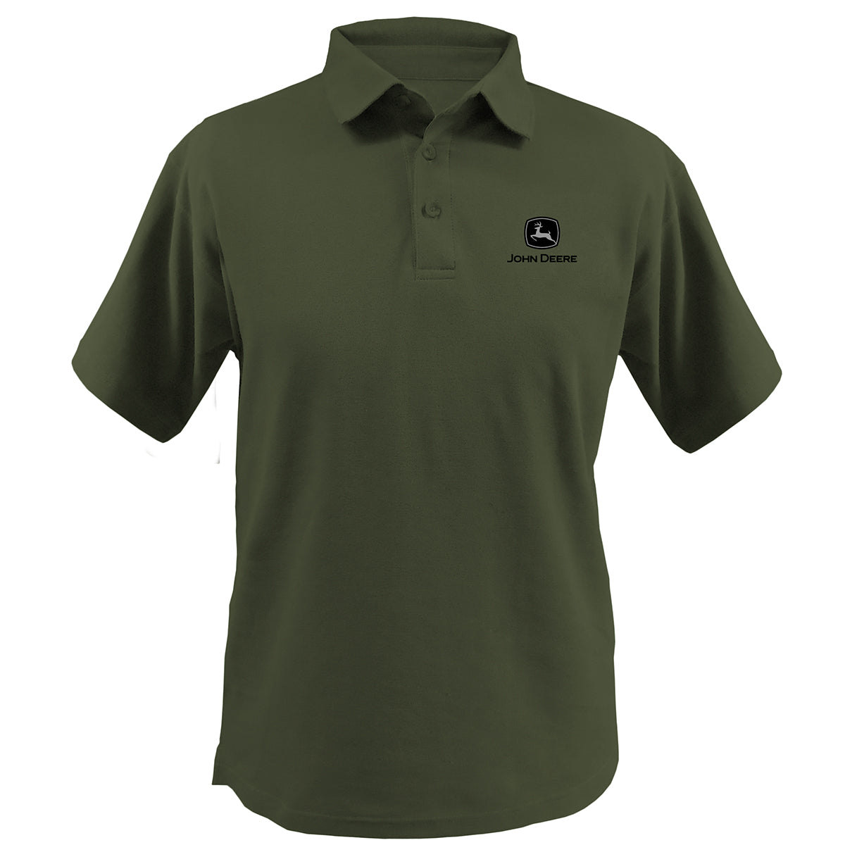 John Deere Men s Olive Polo Tee RDO Equipment