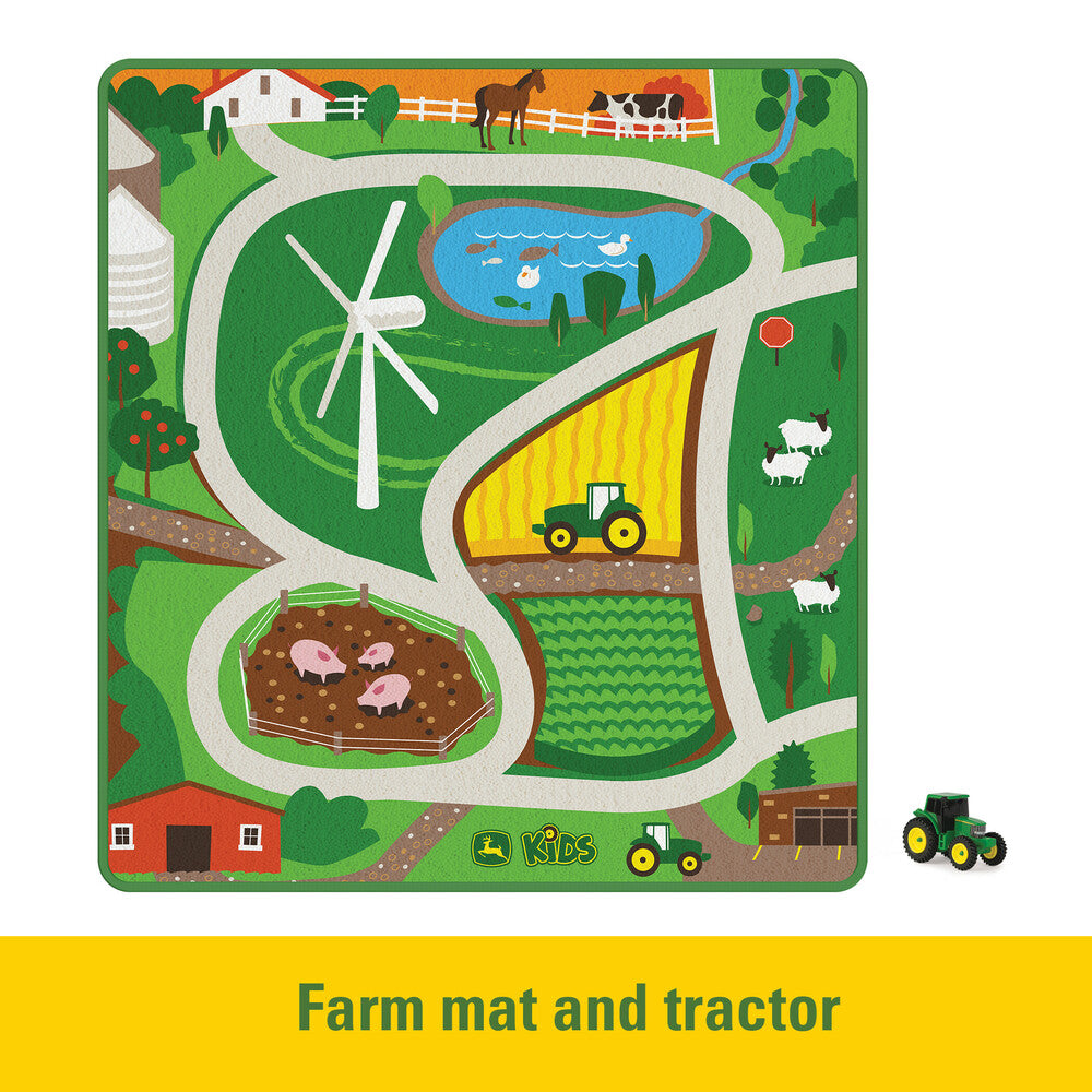 John Deere Playmat Rug With Mini Vehicle Toy - RDO Equipment