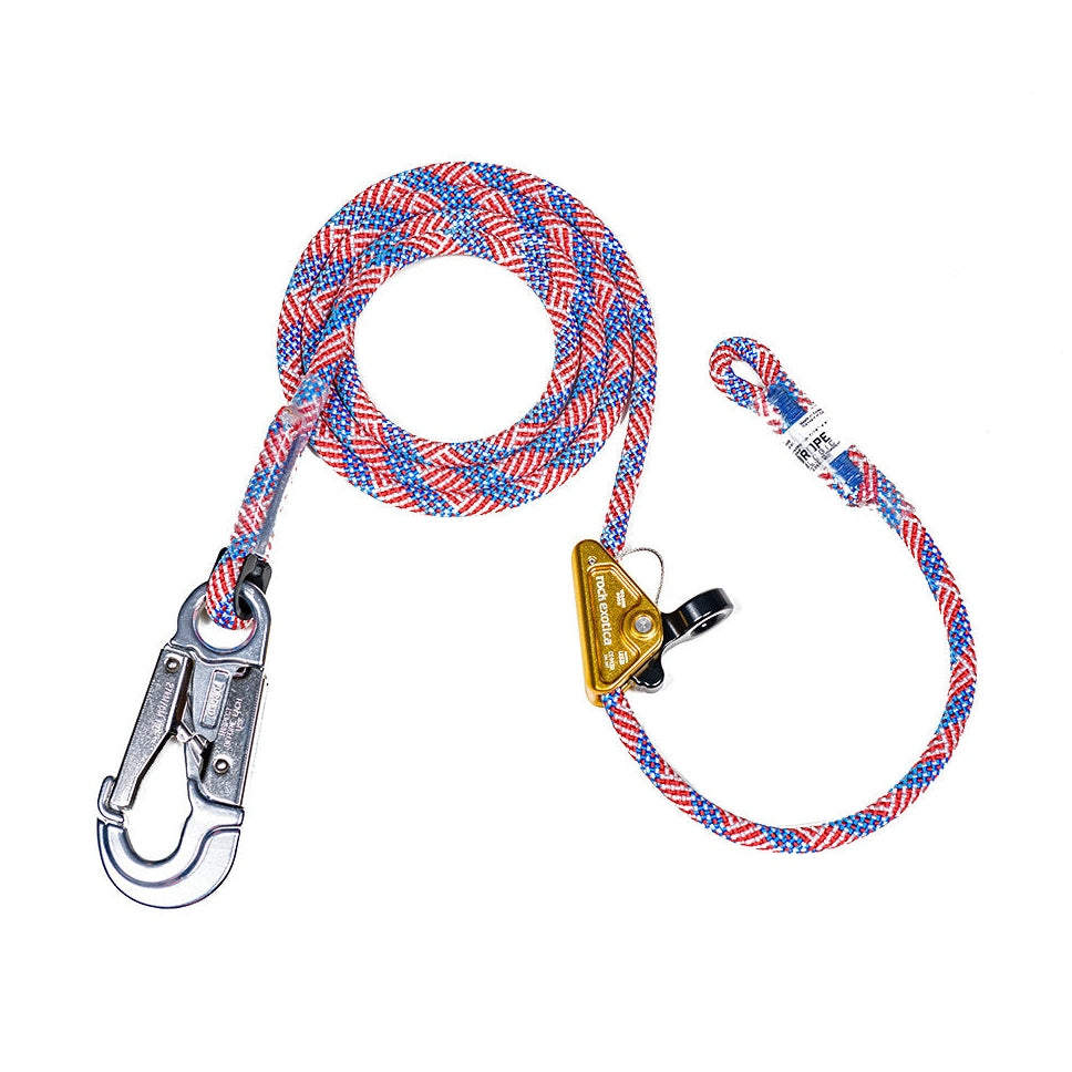 Rope Logic 12ft Star Spangled Work Positioning Lanyard with RockGrab