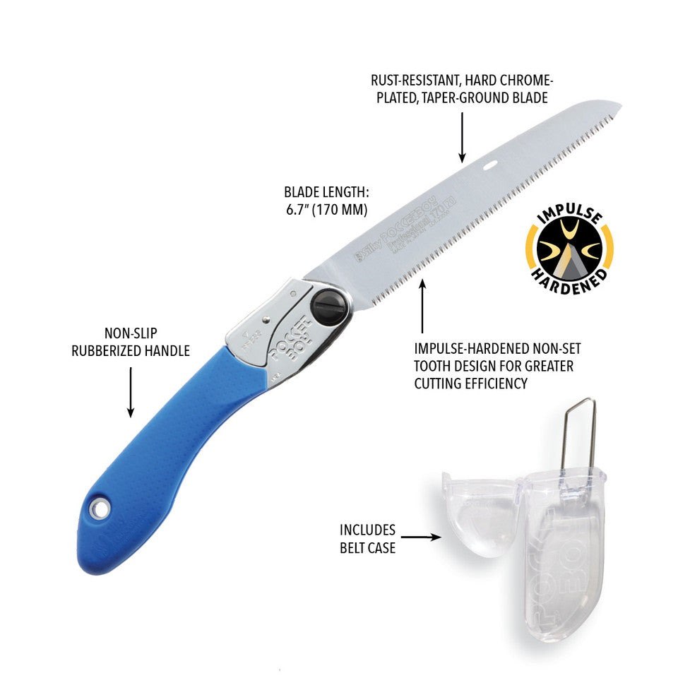 Silky PocketBoy 170mm Fine Tooth Folding Pruning Saw - 342-17