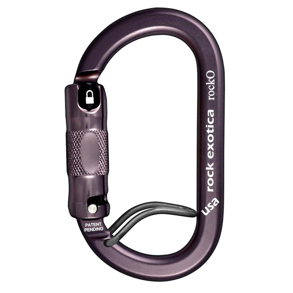 Rock Exotica rockO AutoLock Carabiner w/ Wire Rope Trap