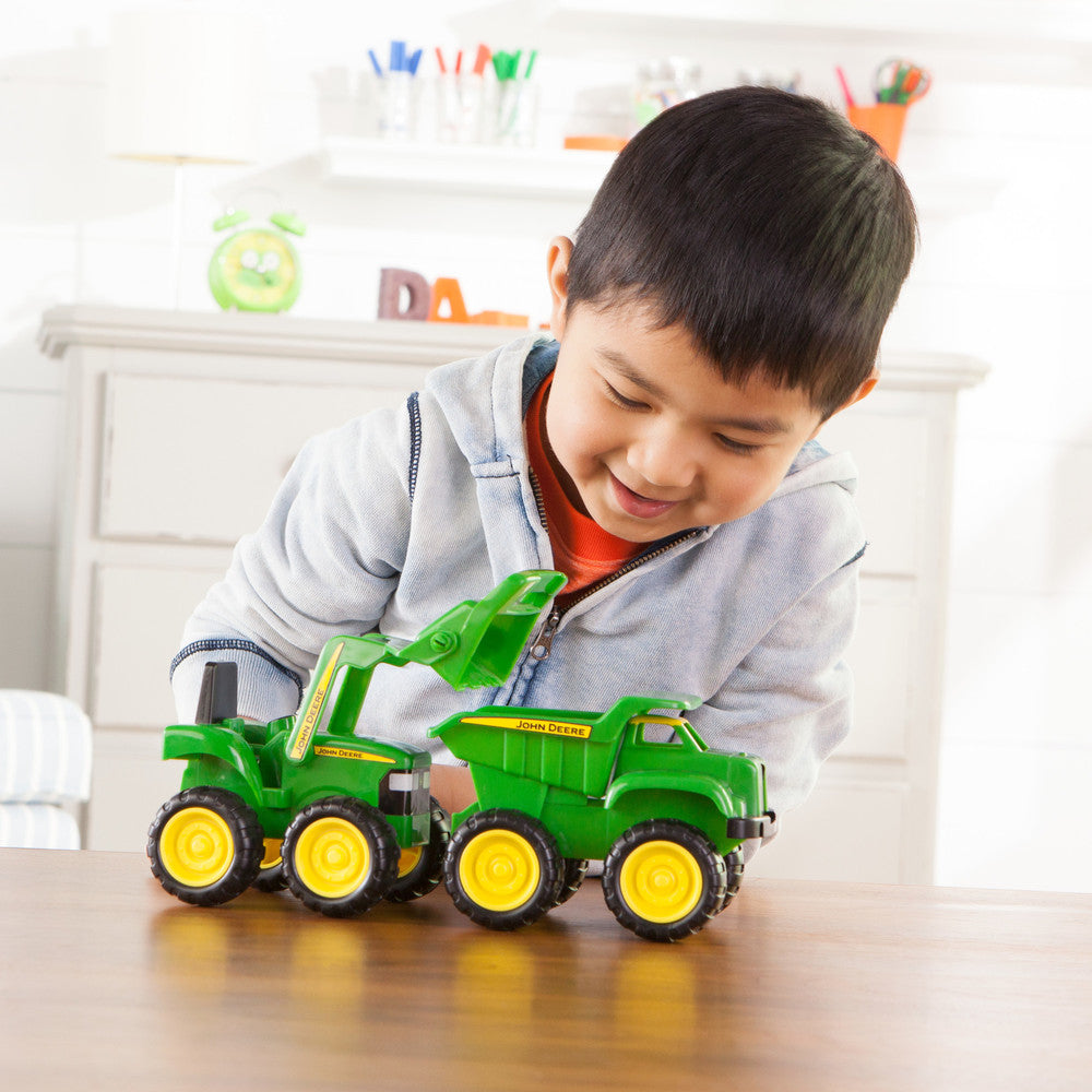 John Deere 15cm Sandpit Vehicle 2 Piece Toy Set