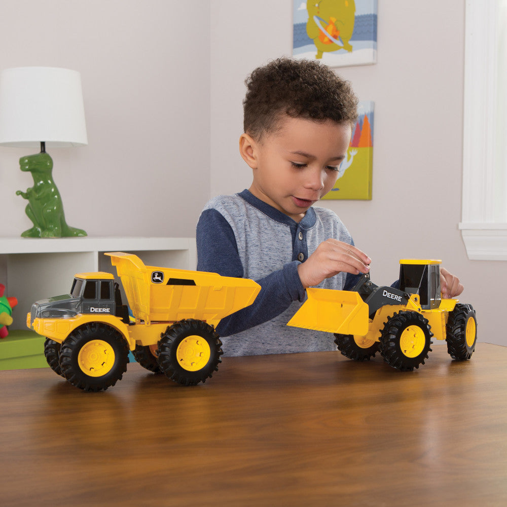 John Deere 28cm Dump Truck & Wheel Loader Toy Pack - RDO Equipment
