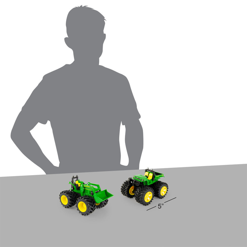 John Deere 12cm Monster Treads 2 Pack Toys - RDO Equpment