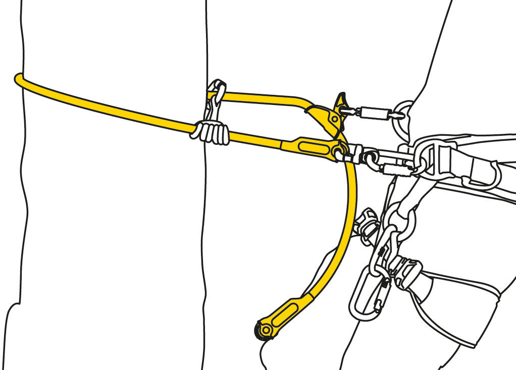 Petzl 4m Microflip Wirecore Flipline w/ Micrograb