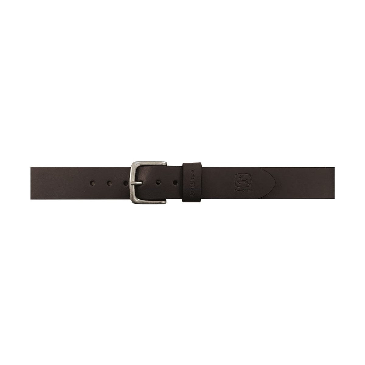 John Deere 38mm Black Oil Tan Bridle Leather Belt