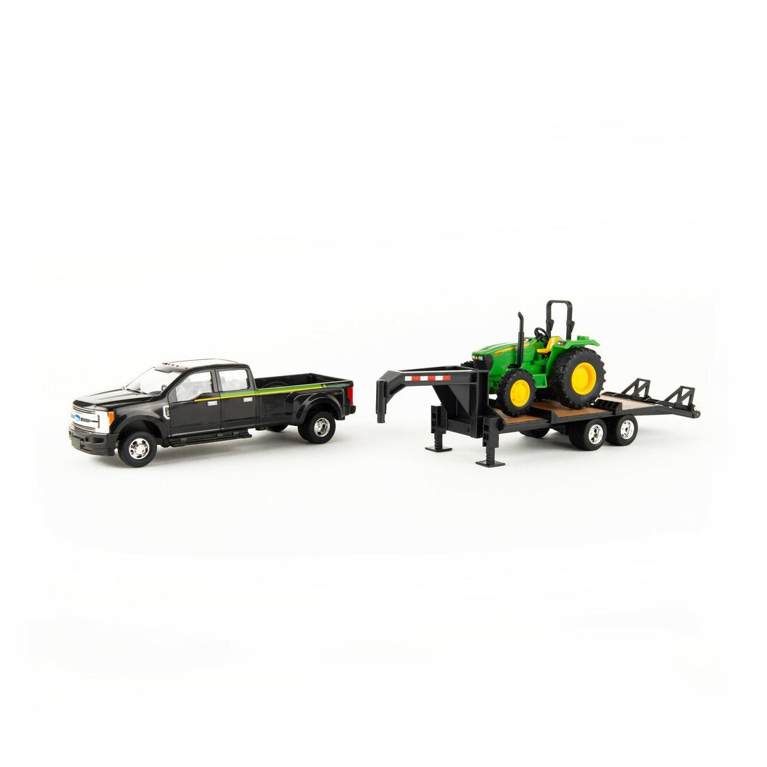 1:32 John Deere Ford F-350 Pickup Truck & Trailer With 5075E Tractor Replica Toy - RDO Equipment