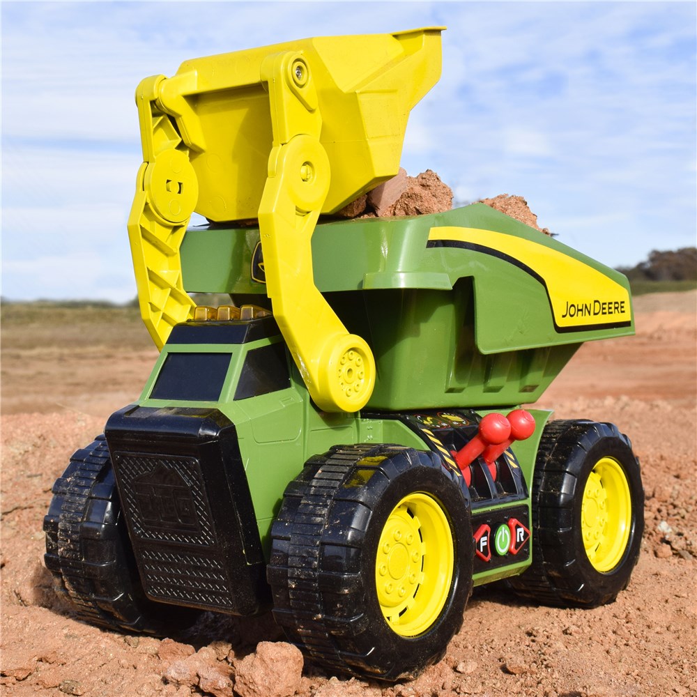 John Deere 46cm Motorised 'Lights & Sounds' 2-n-1 Dig Rig Toy