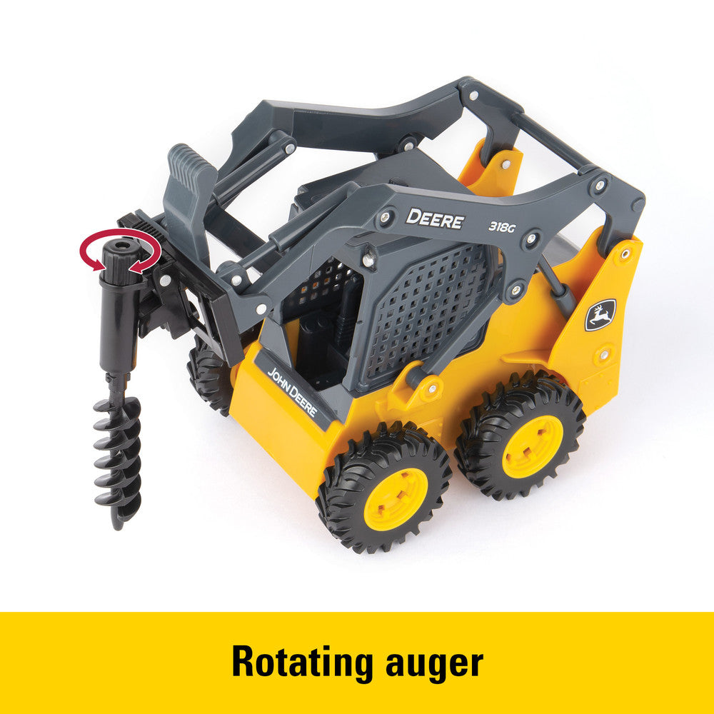 1:16 John Deere Big Farm 318G Skid Steer Set Toy