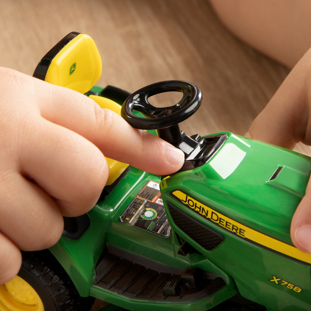 1:16 John Deere X758 Lawn Mower Tractor With Accessories Toy - RDO Equipment
