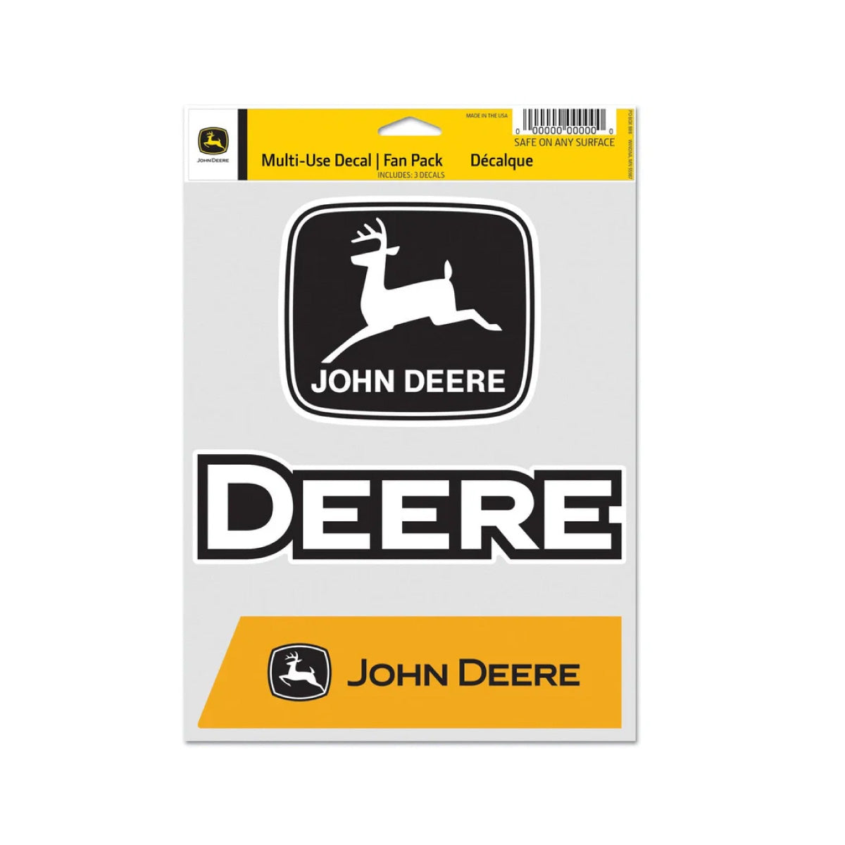 John Deere Construction & Forestry Logo Decals - Pack of 3