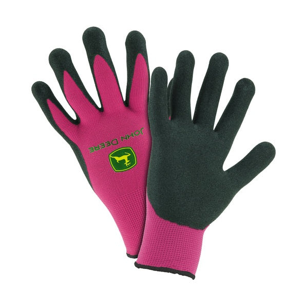 John Deere Nitrile Coated Foam Grip Pink Work Gloves - RDO Equipment