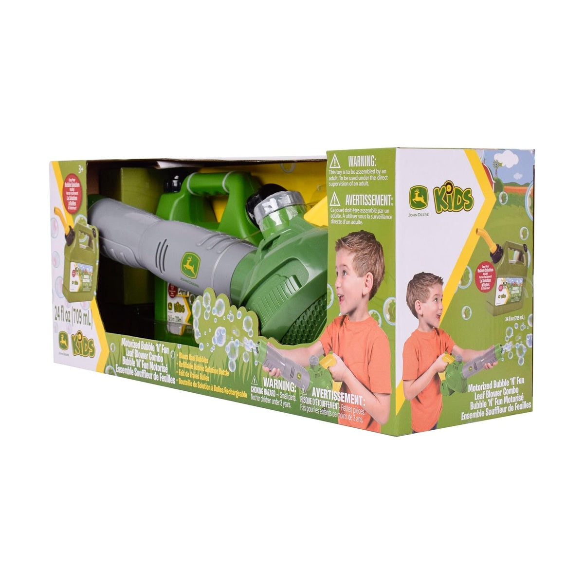 John Deere Bubble 'N' Fun Leaf Blower Combo With Refill Jerry Can Toy