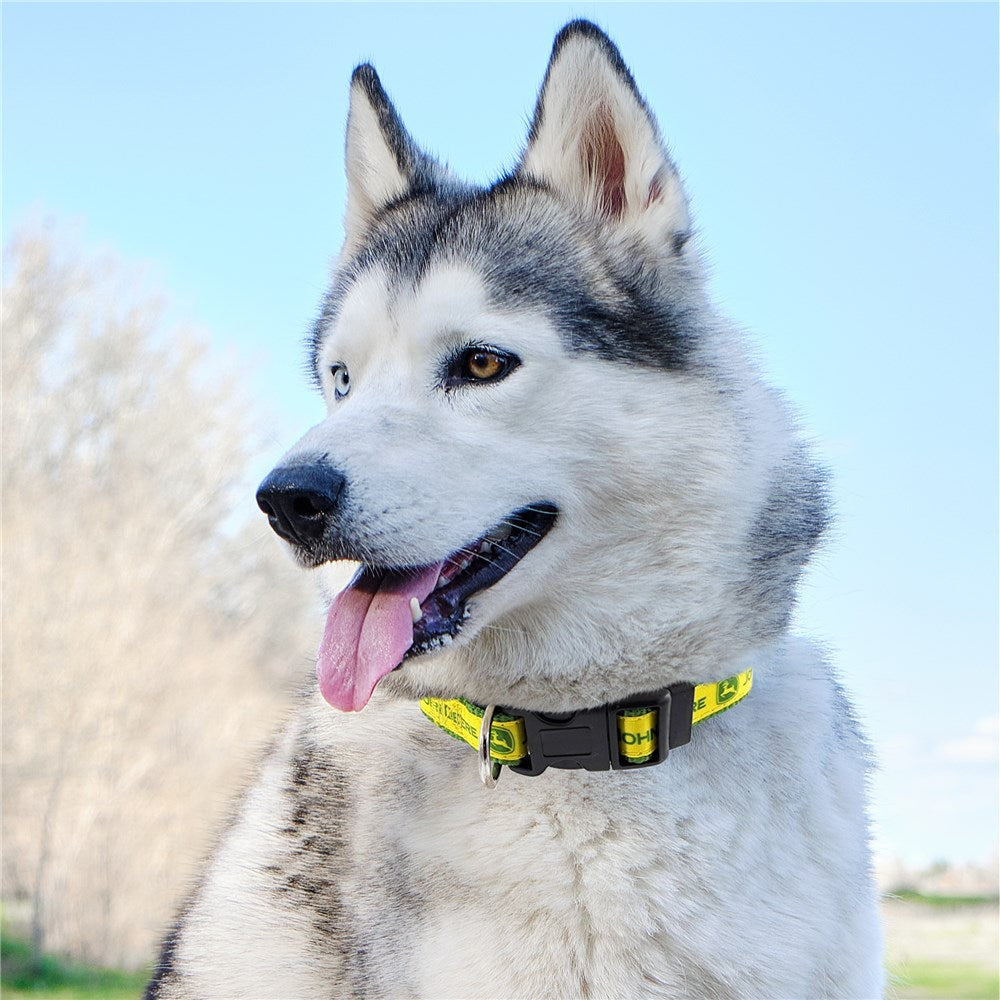 John Deere Pets Heavy-Duty Nylon Satin Dog Neck Collar