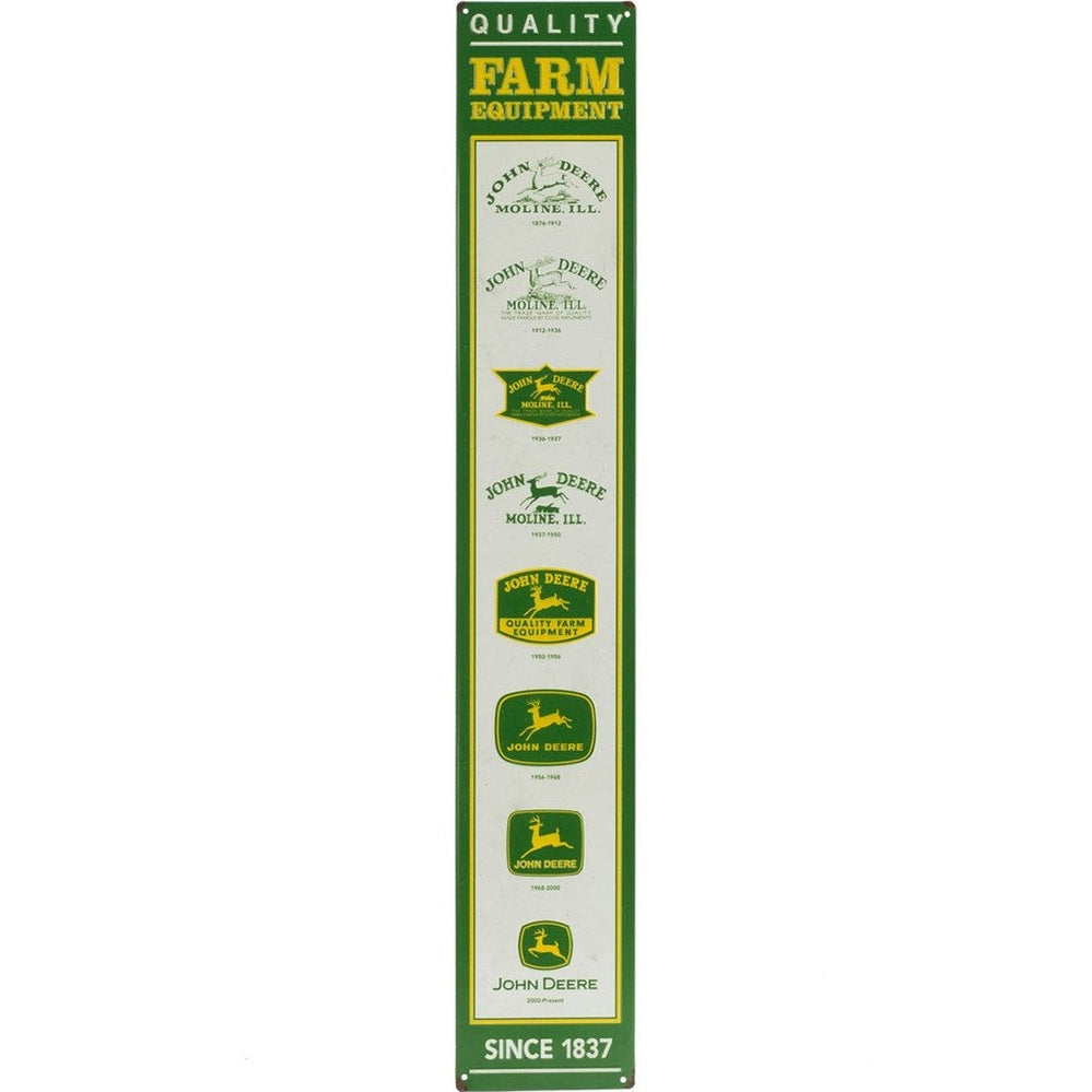 John Deere Quality Farm Equipment 76cm Embossed Metal Sign