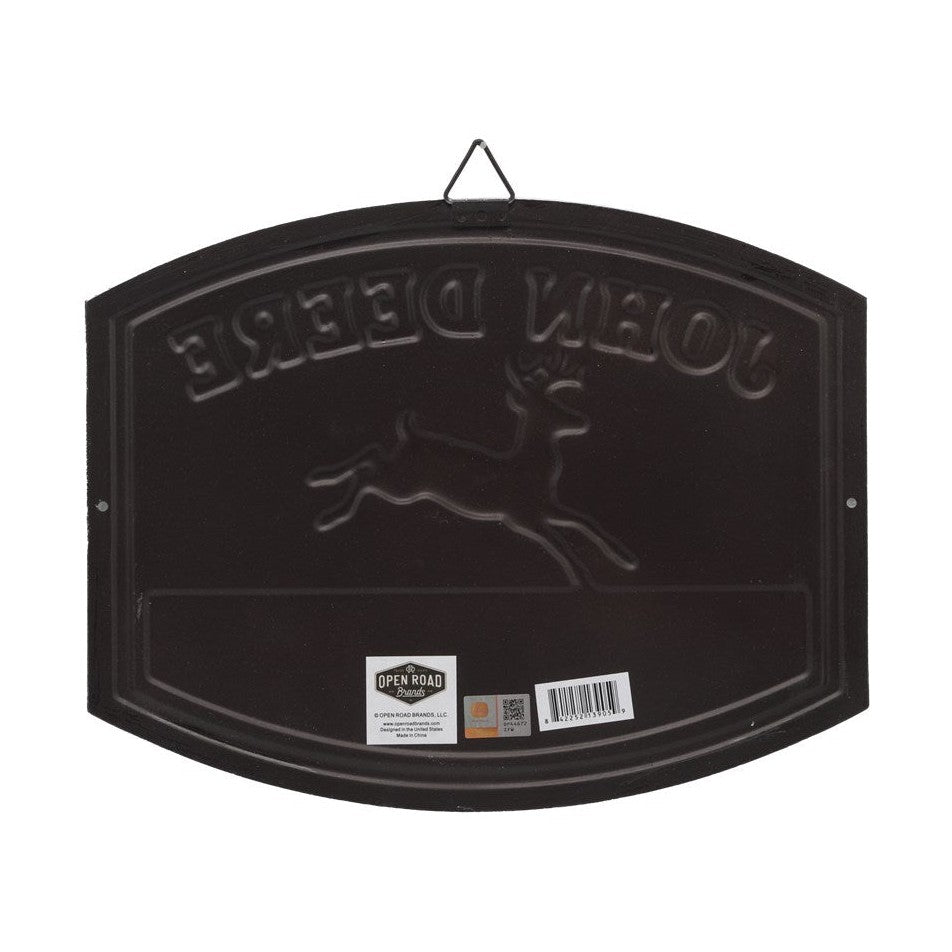 John Deere Retro Quality Farm Equipment 33cm Embossed Metal Sign