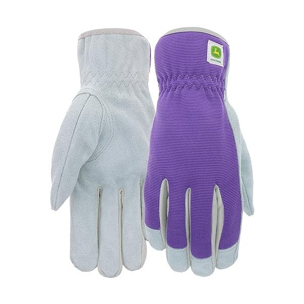 John Deere Women's Purple Leather Work Gloves - RDO Equipment