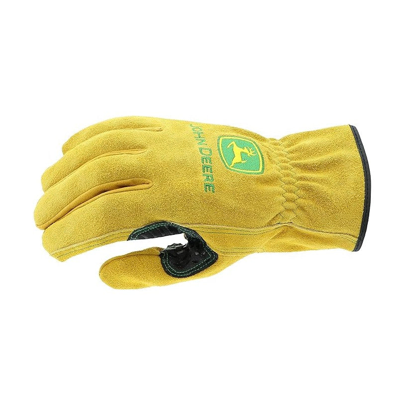 John Deere Split Cowhide Leather Drivers Gloves - RDO Equipment