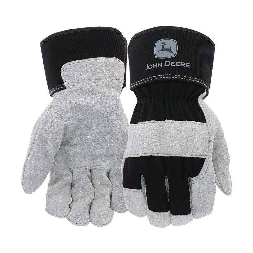 John Deere Large Split Cowhide Leather Palm Gloves - RDO Equipment