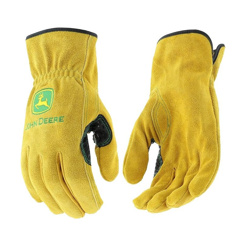 John Deere Split Cowhide Leather Drivers Gloves - RDO Equipment