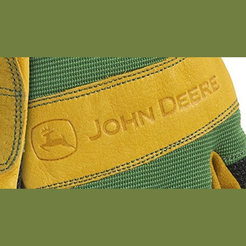 John Deere Grain Cowhide Leather Work Gloves - RDO Equipment