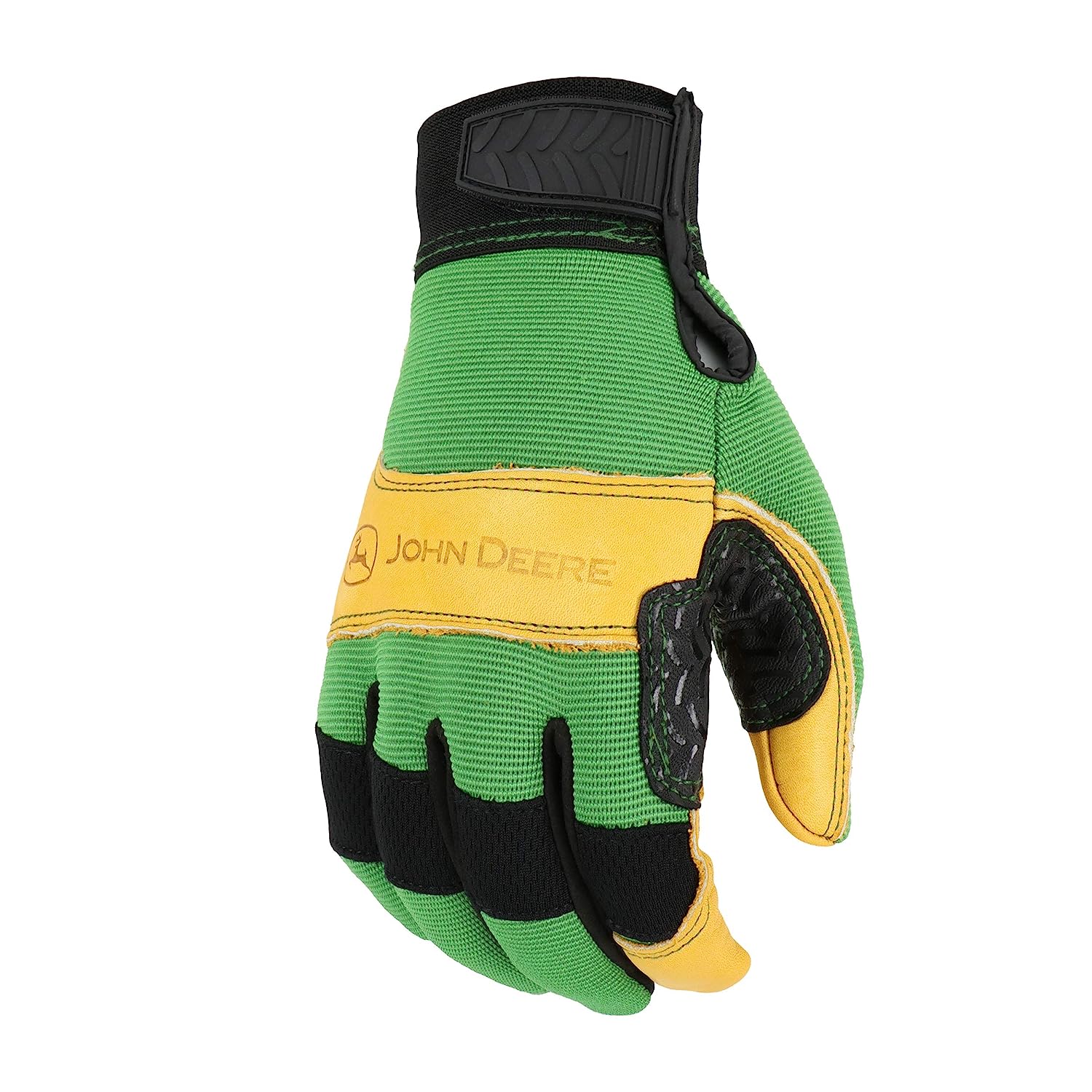 John Deere Grain Cowhide Leather Work Gloves - RDO Equipment