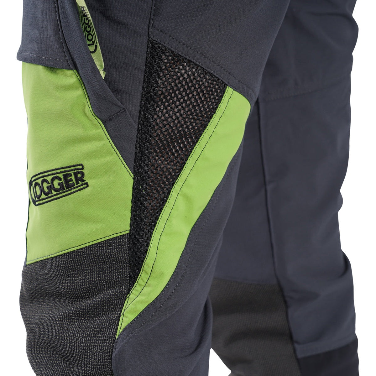 Clogger Zero Gen2 Light and Cool Men's Chainsaw Protective Pants - Grey/Green - RDO Equipment