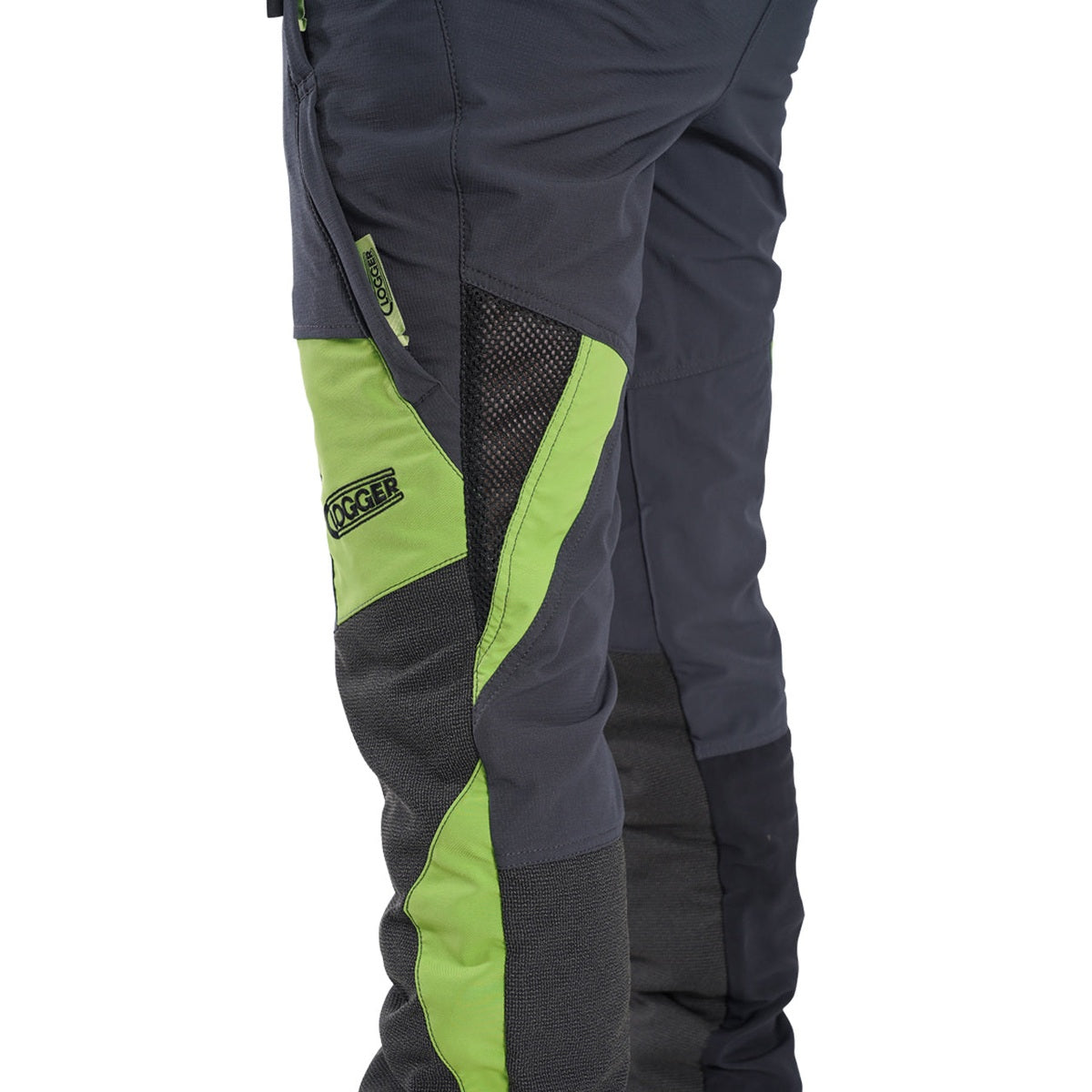 Clogger Zero Gen2 Light and Cool Men's Chainsaw Protective Pants - Grey/Green - RDO Equipment