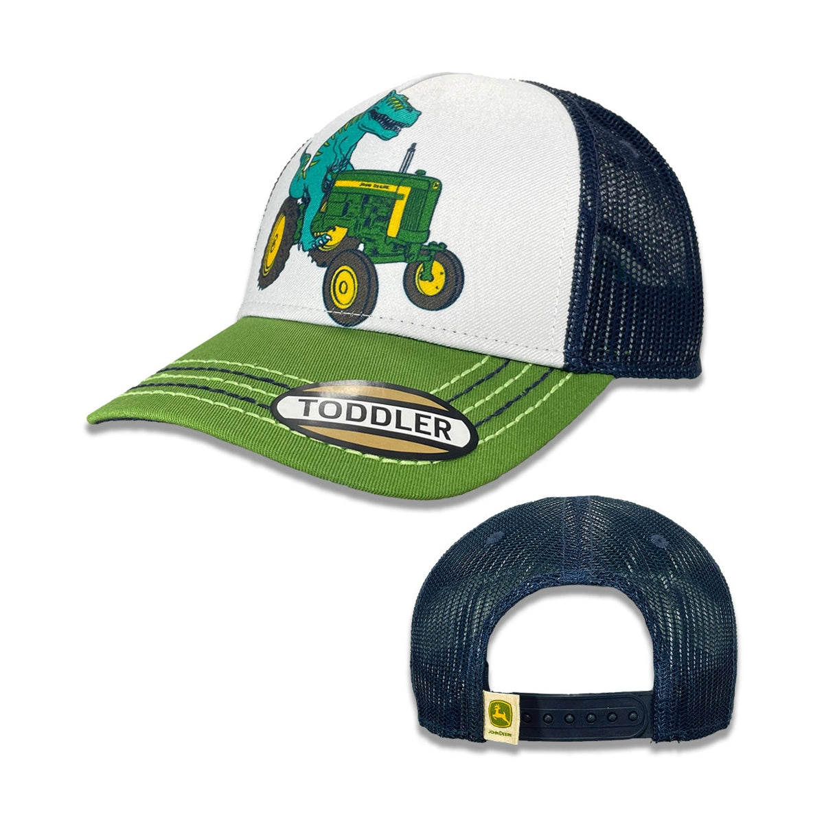 John Deere Toddler T-rex Riding A Tractor Trucker Cap - RDO Equipment