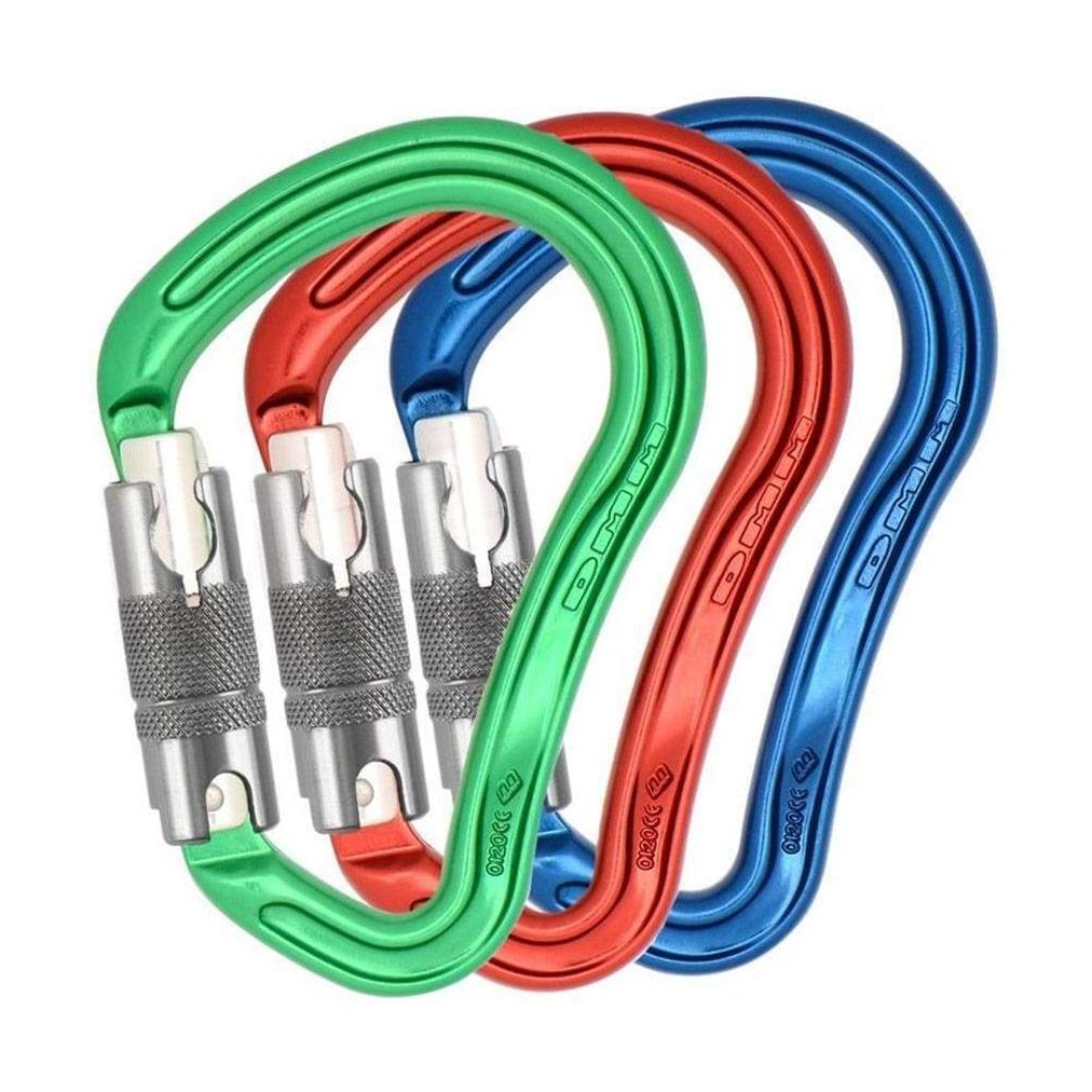DMM Boa HMS Locksafe Triple-Action Double Locking Carabiner - 3 Pack