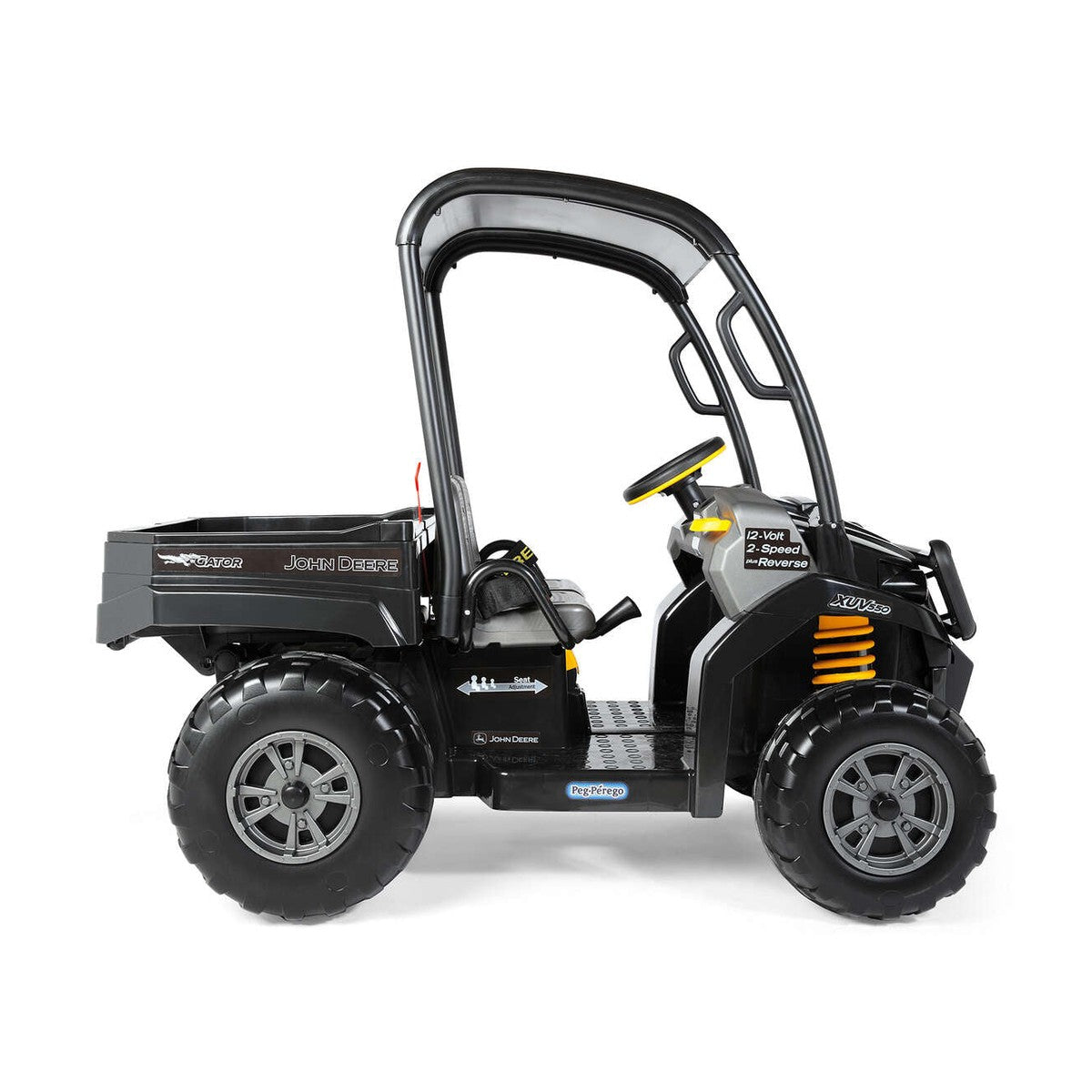 John Deere Kids 12V Midnight Black Ride-On XUV Gator with Roof - RDO Equipment