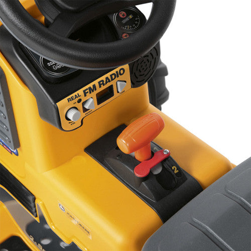 John Deere 12V Ride-On Ground Loader Yellow Tractor with Scoop Toy