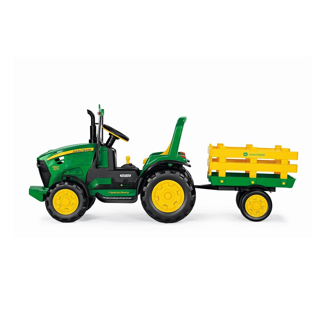John Deere 12V Heavy Duty Ride-On Tractor & Trailer Toy