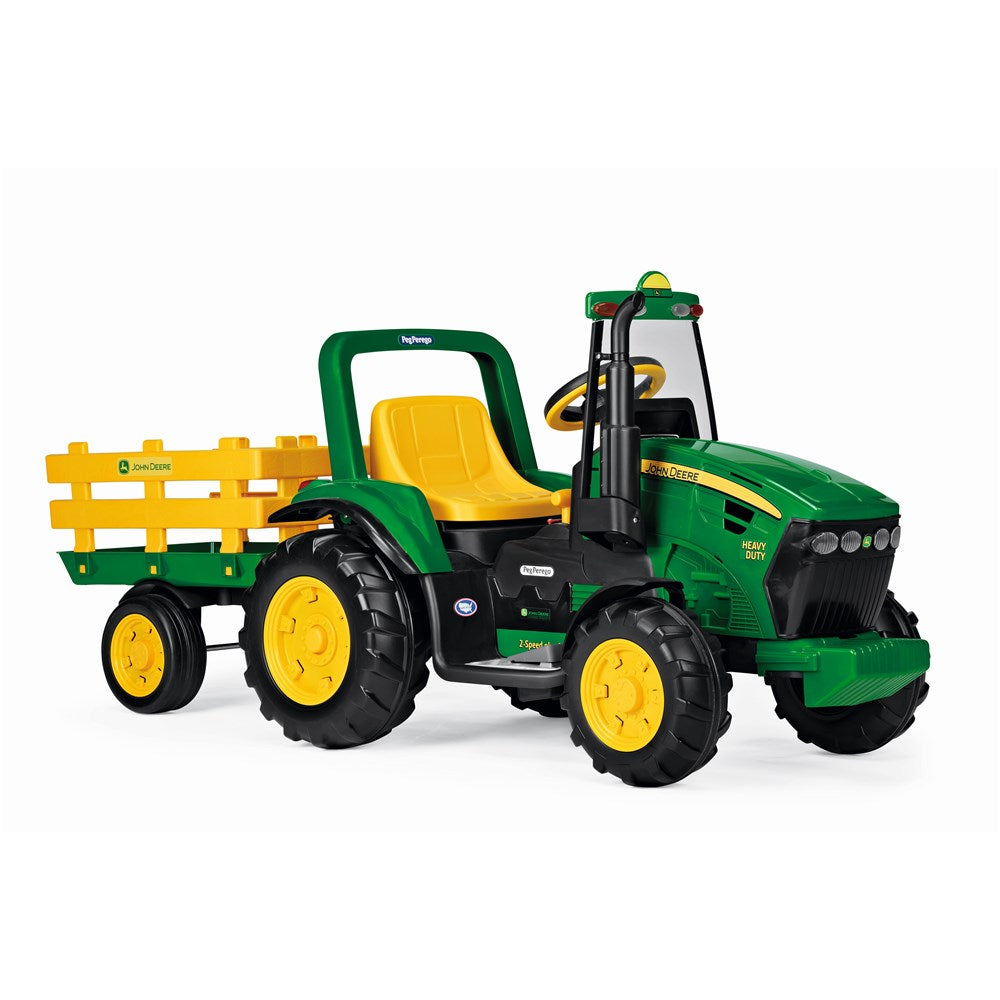 John Deere 12V Heavy Duty Ride-On Tractor & Trailer Toy