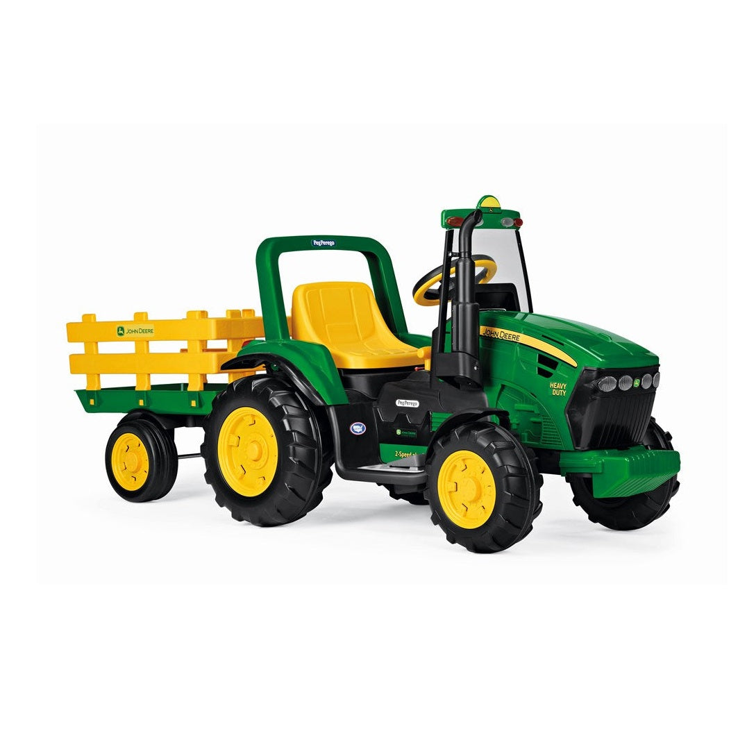 John Deere 12V Heavy Duty Ride-On Tractor & Trailer Toy