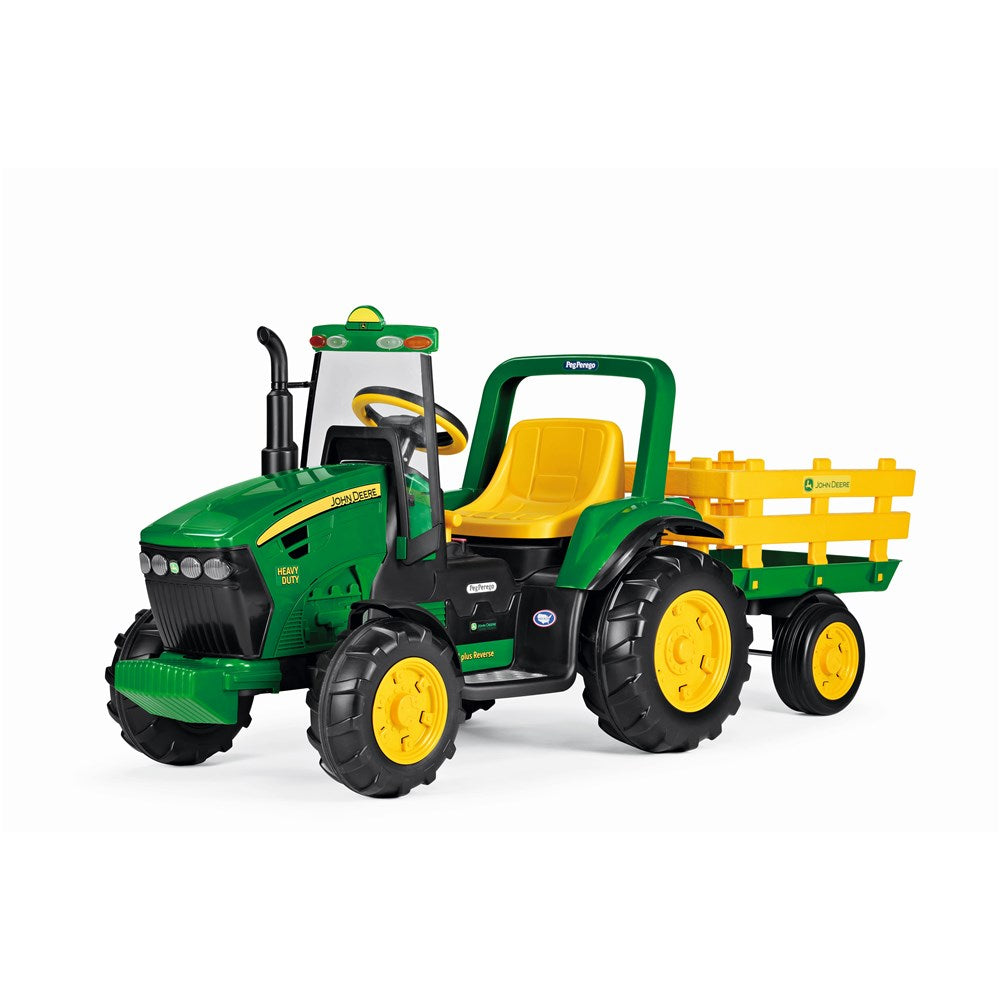 John Deere 12V Heavy Duty Ride-On Tractor & Trailer Toy