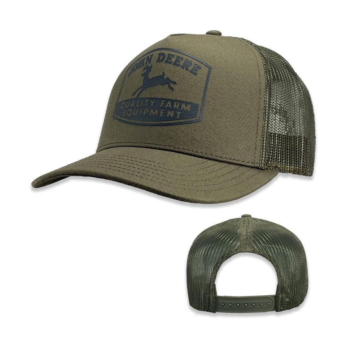 John Deere Olive Twill Trucker Cap