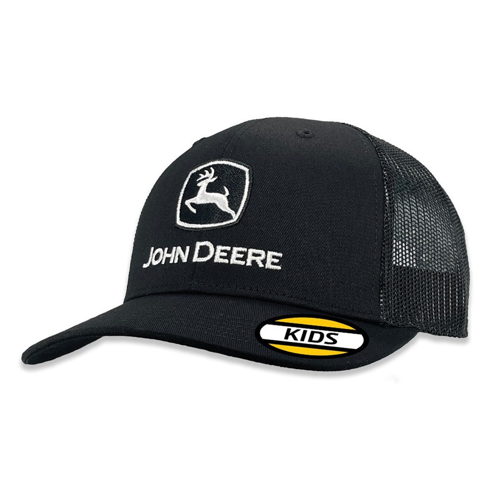 John Deere Kids Basic Black Trucker Cap - RDO Equipment