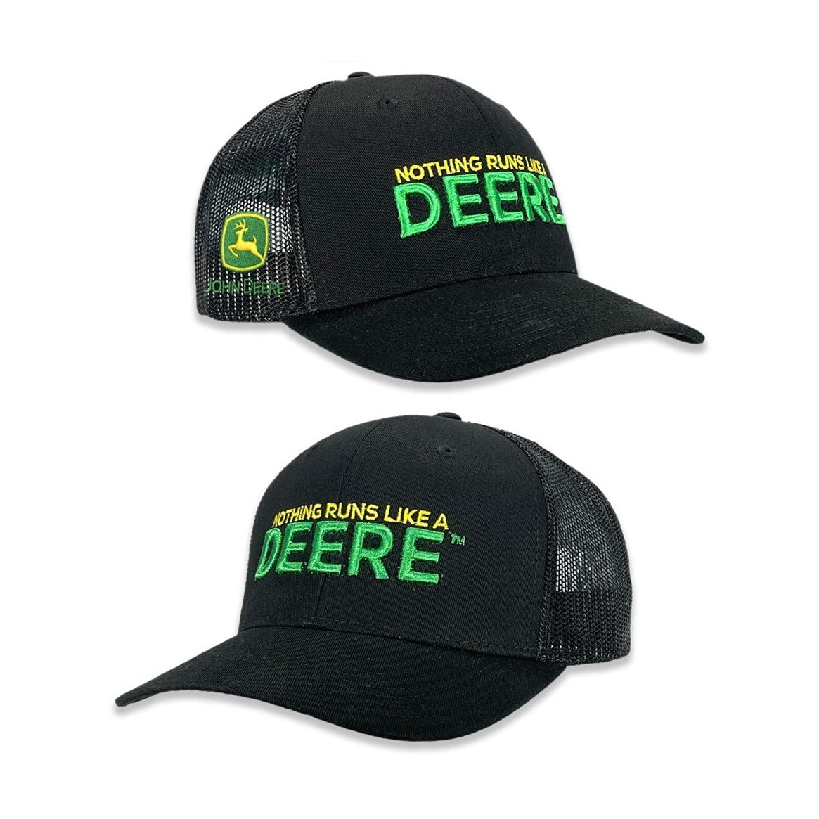 John Deere Men's Nothing Runs Like a Deere Black Trucker Cap - RDO Equipment
