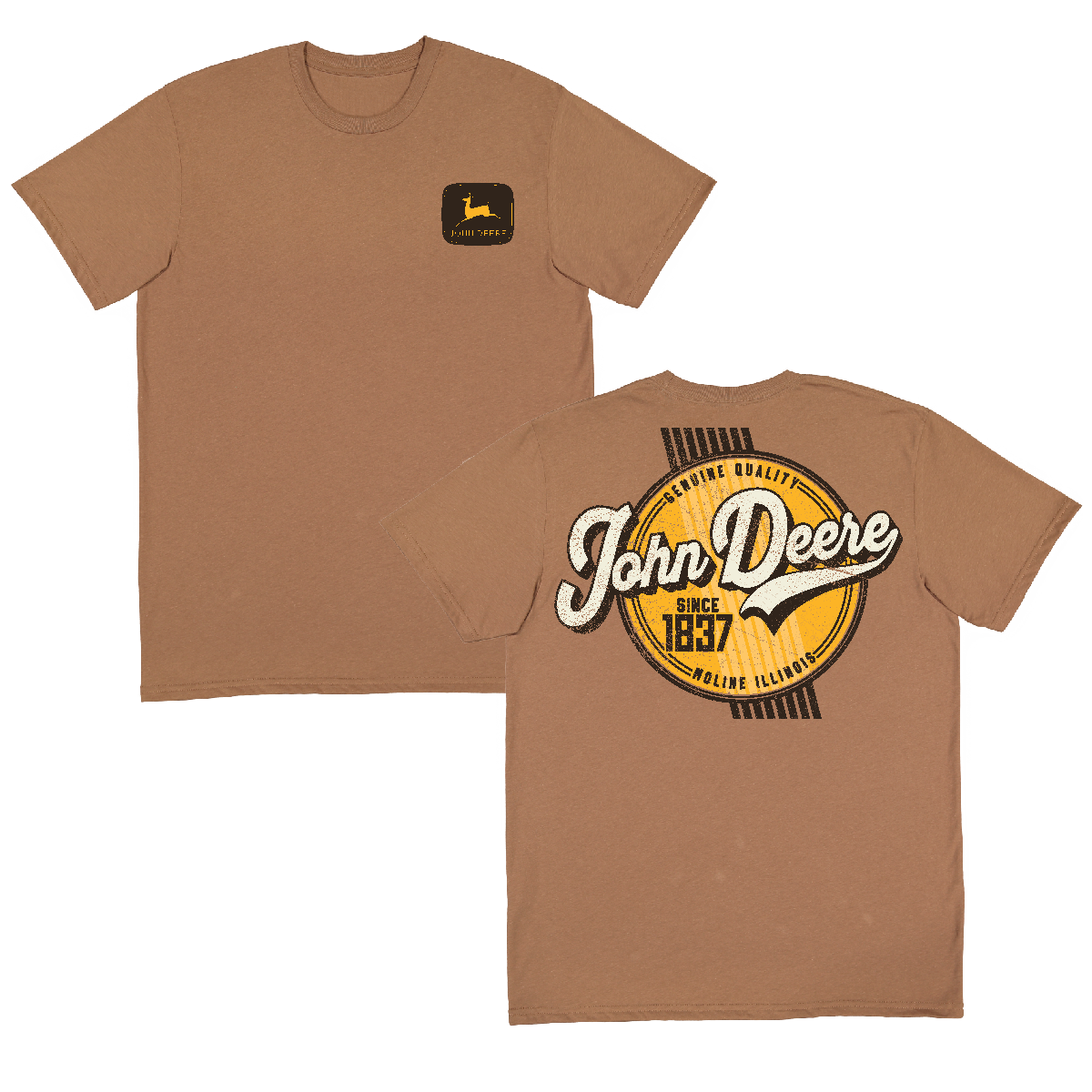 John Deere Men's Brown Vintage Label Tee RDO Equipment