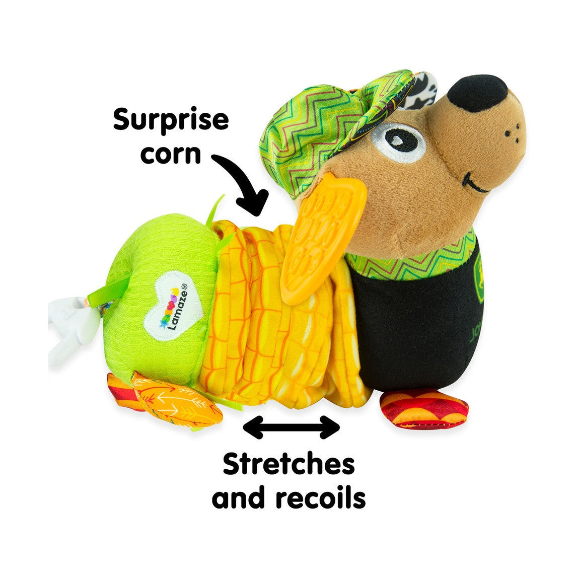 John Deere Lamaze Corn E Dogg Clip & Go Plush Toy - RDO Equipment