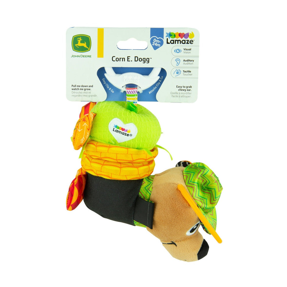 John Deere Lamaze Corn E Dogg Clip & Go Plush Toy - RDO Equipment