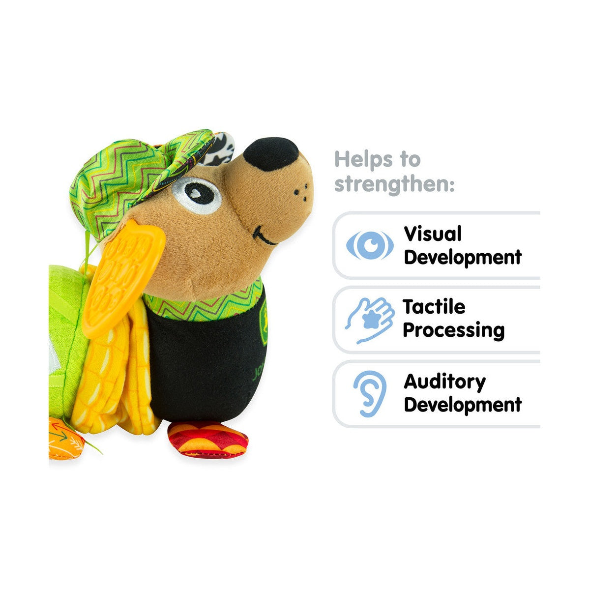 John Deere Lamaze Corn E Dogg Clip & Go Plush Toy - RDO Equipment