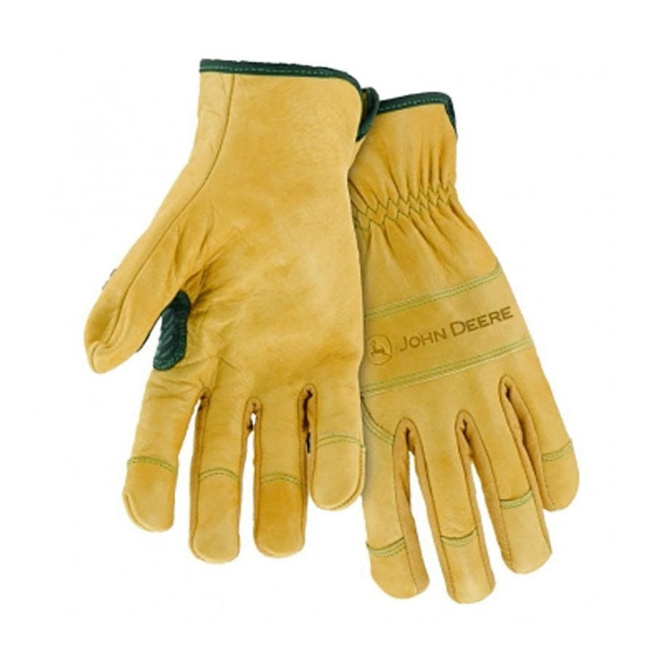 John Deere Grain Cowhide Riggers Work Gloves - RDO Equipment