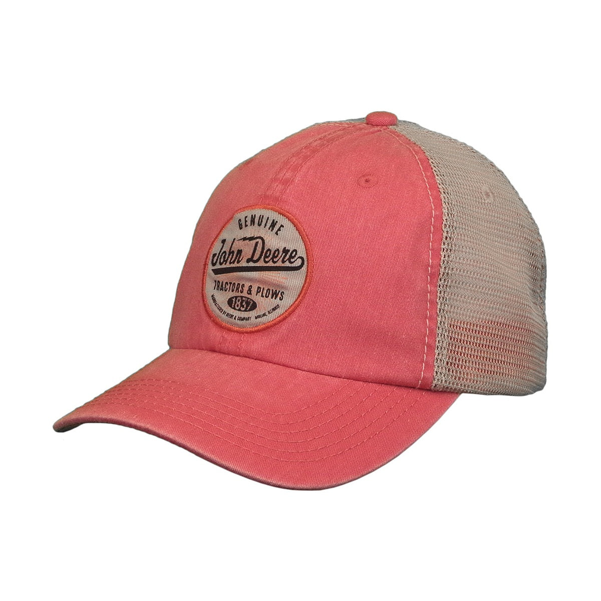 John Deere Women's Ivory Patch Trucker Cap