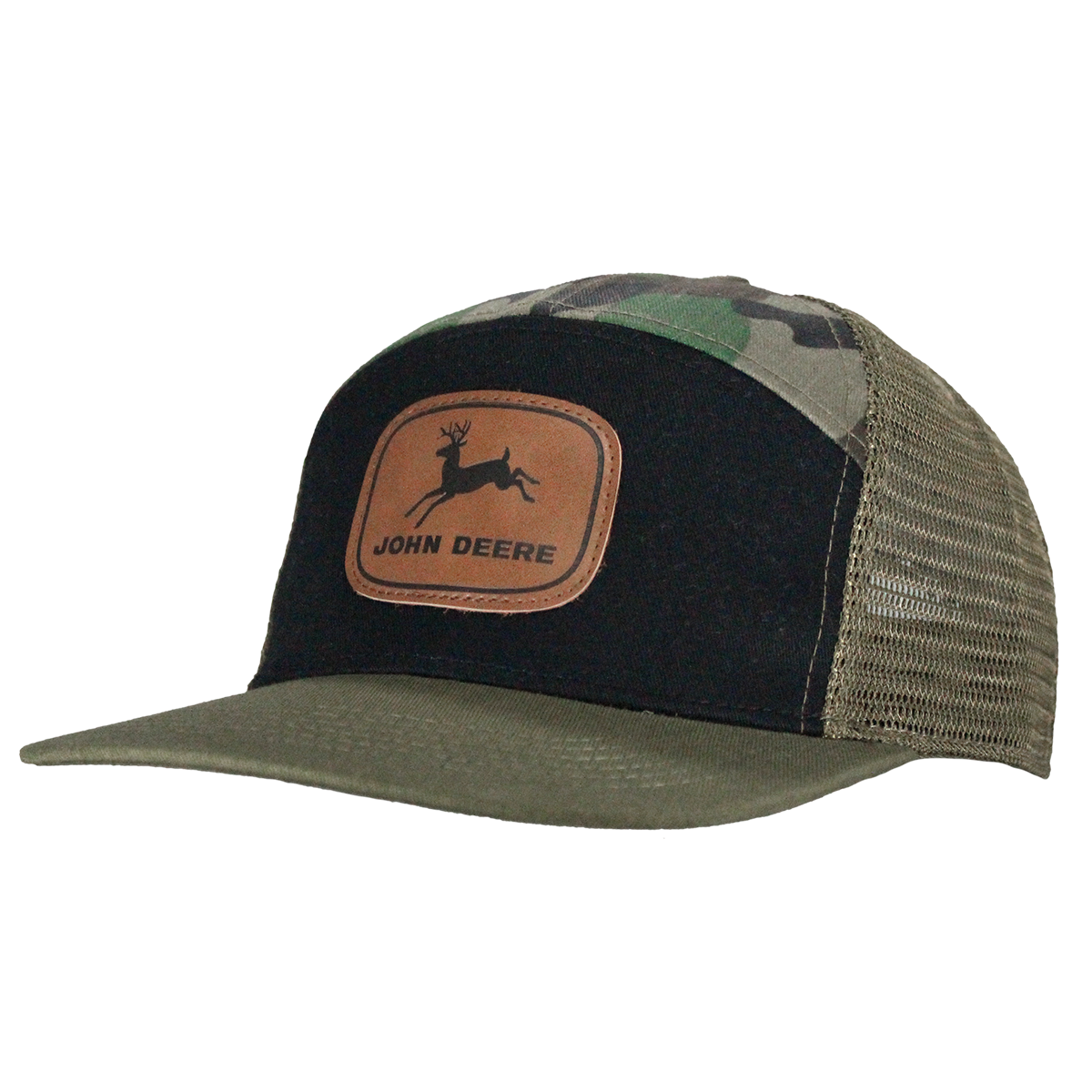 John Deere Camo and Black Trucker Cap